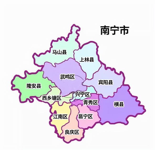 广西的区划变动14个地级市之一南宁市为何有12个区县