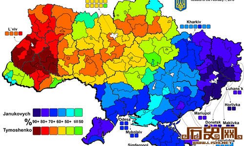 2010年大选突显乌克兰政治地图