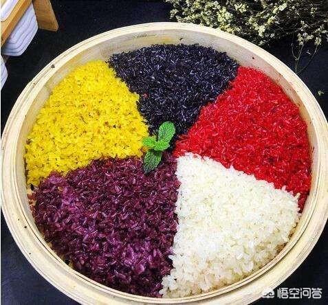 五色糯米饭的五种颜色要哪些材料?（壮族三月三的五色糯米饭如何制作）