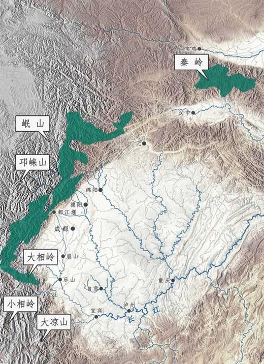 岷山山脉地图图片