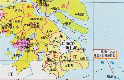 浙江与上海的区划变动，浙江省的1个县，为何划入了上海市？