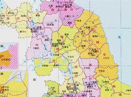 江苏省的区划变动，13个地级市之一，淮安市为何有7个区县？