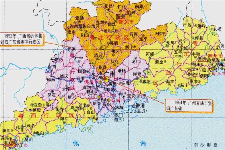 广东省的区划变动，21个地级市之一，佛山市为何有5个区？