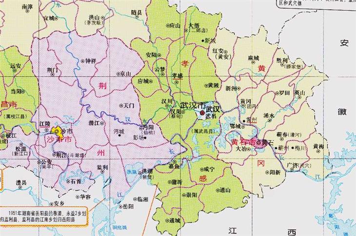 湖北省的区划变动，12个地级市之一，孝感市为何有7个区县？