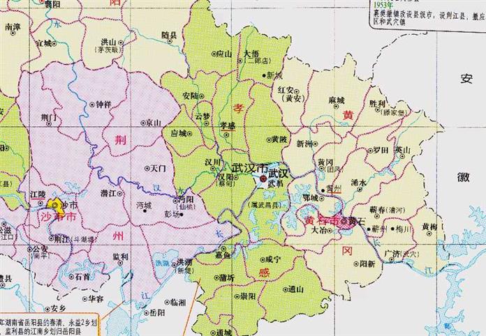 湖北省的区划变动，12个地级市之一，武汉市为何有13个区？