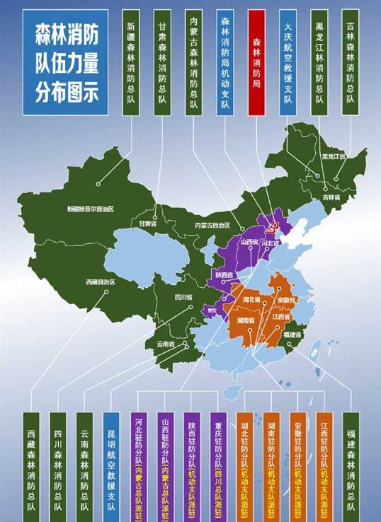 中国有34个省级区划，疆域辽阔，为何只有9个森林消防总队？