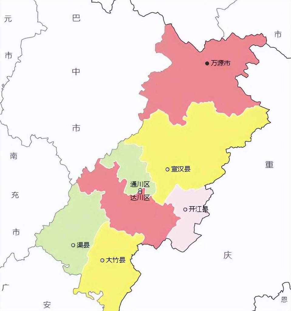 达州市的区划调整，四川省的第7大城市，为何有7个区县？