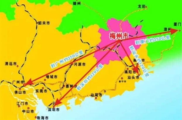 梅州市的区划变动，广东省的重要城市，为何有8个区县？