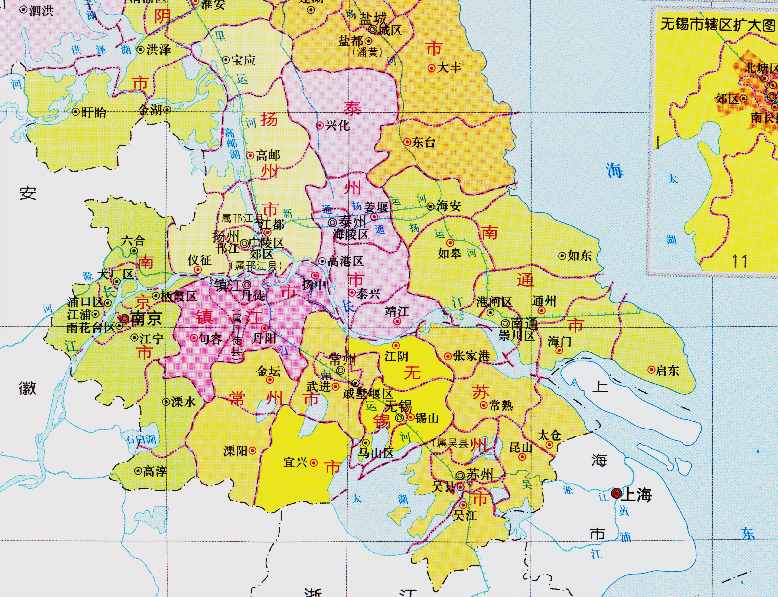 无锡市的区划变动，东南地区的经济强市，为何有7个区县？