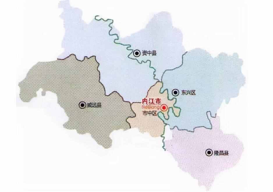 内江市的区划变动，四川省的枢纽城市之一，为何有5个区县？