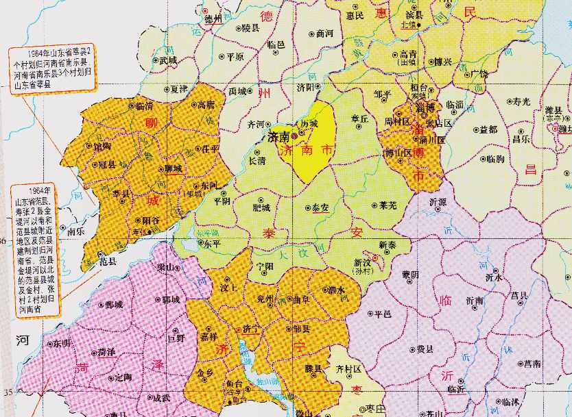 河南与山东的区划变动，山东省的2个县，为何划入了河南省？