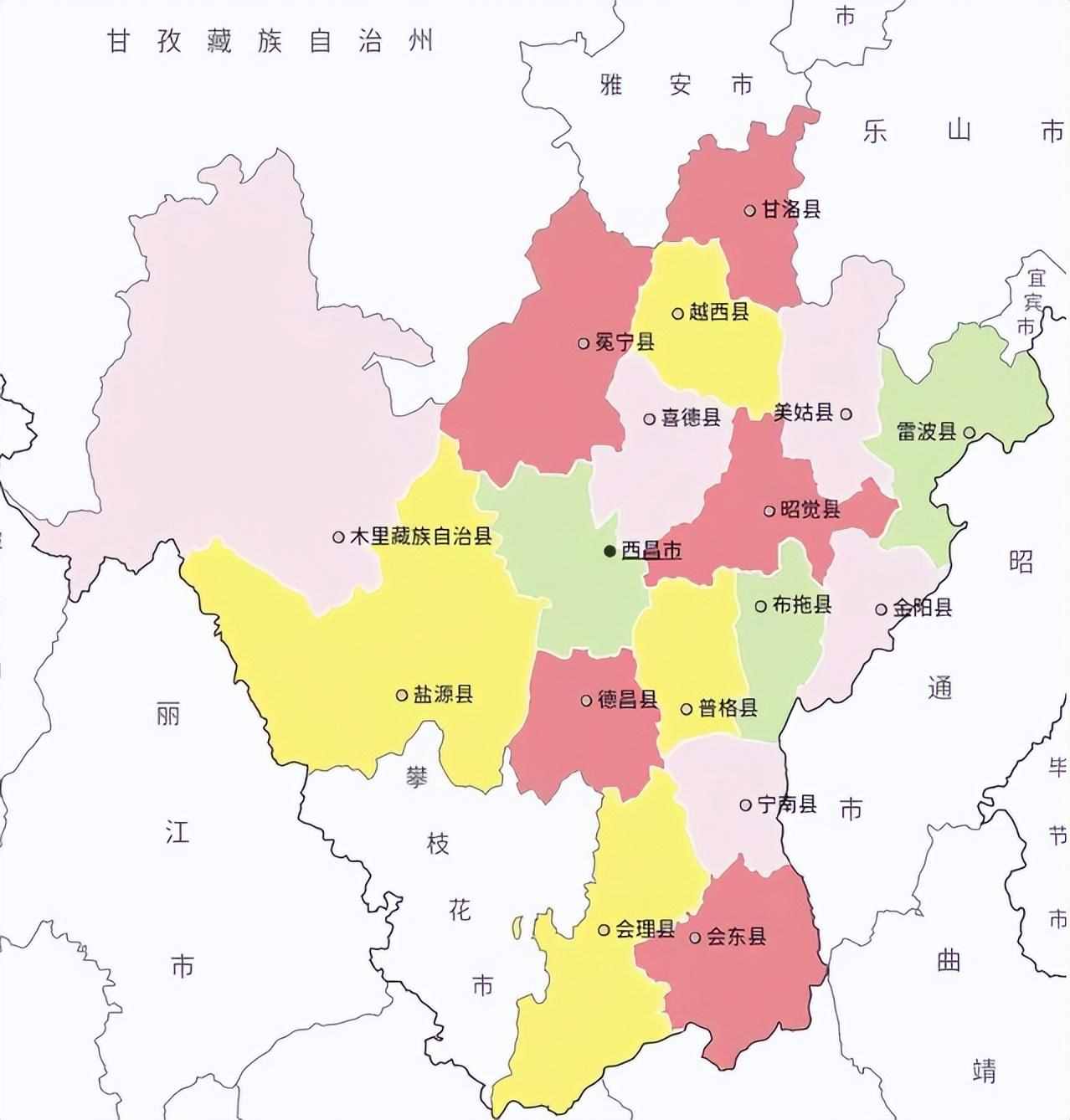 凉山州的区划调整，四川省的第9大城市，为何有17个县？