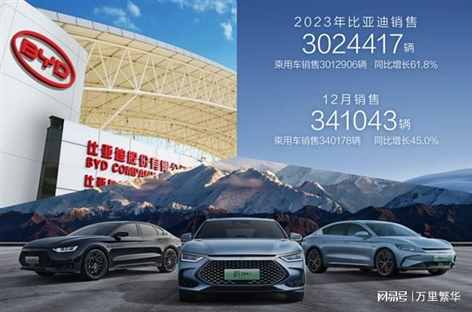 世界第九，比亚迪2023年销售302万，为何成为了销量冠军？