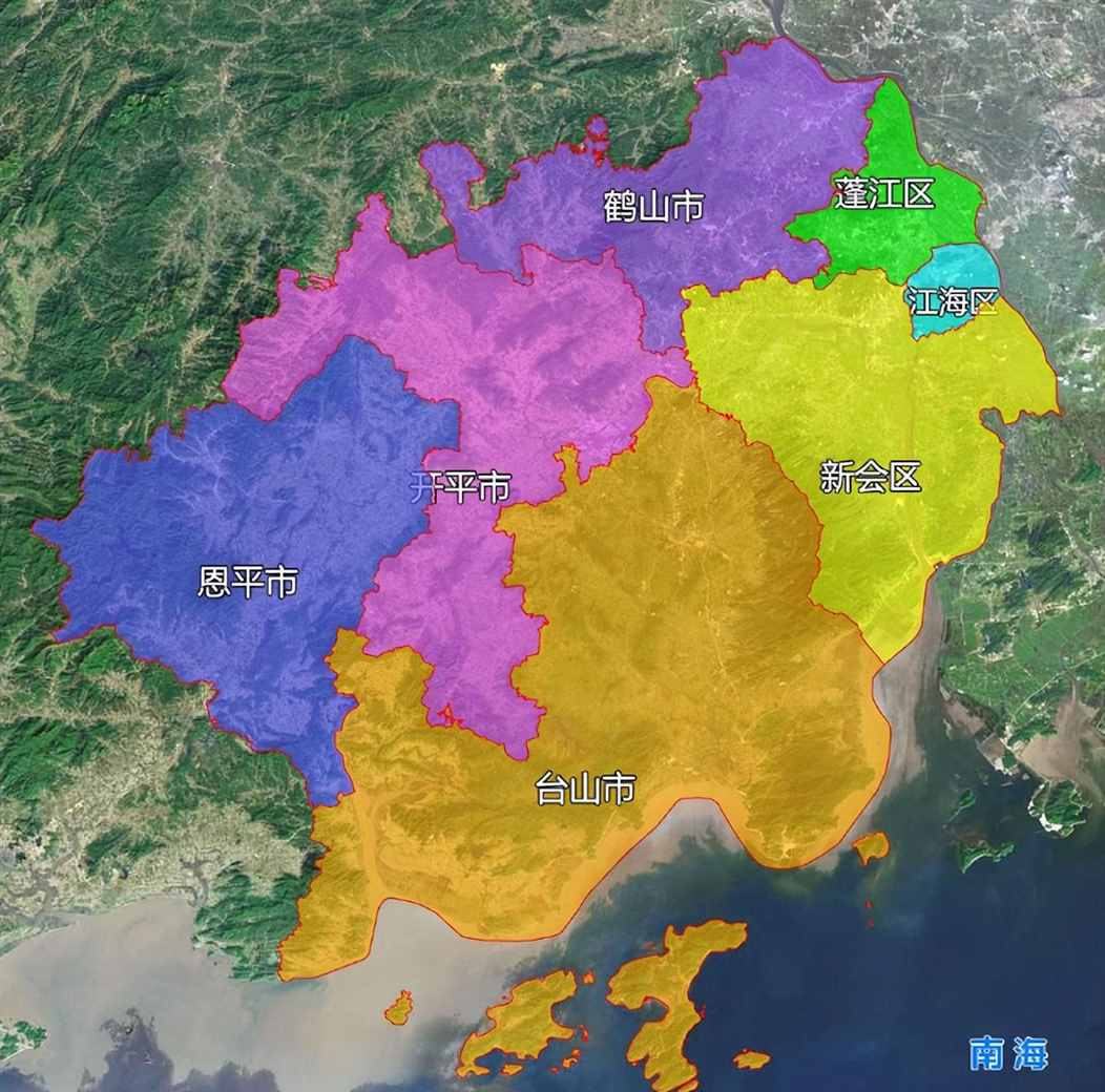 江门市的区划调整，广东省的第八大城市，为何有7个区县？