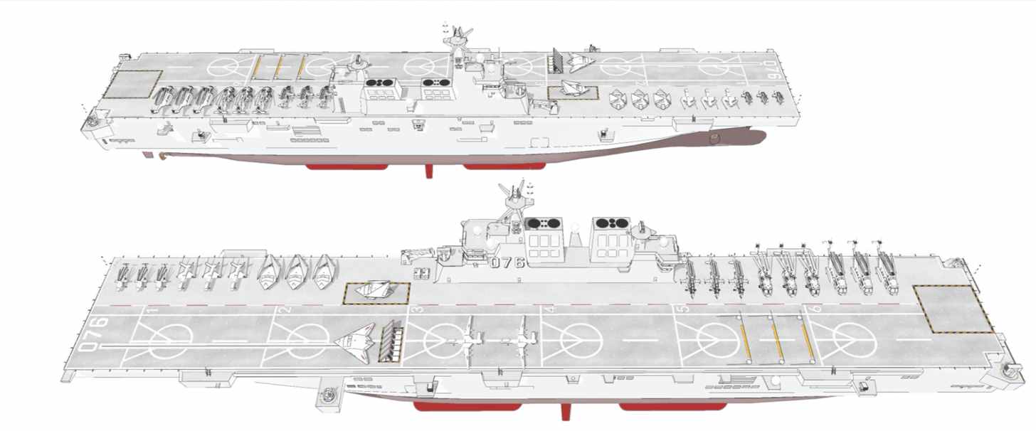 075型和076型两栖攻击舰，同框建造，解放军海军，需要多少艘？